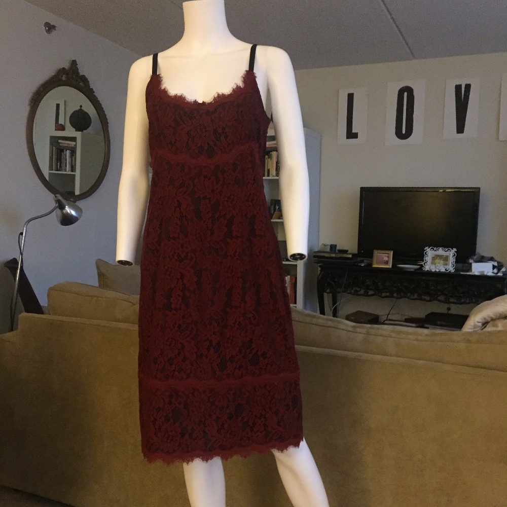 NWT Diane Von Furstenberg Lace Strap Empire dress